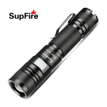 SupFire Hot Promotional Outdoor IP55 Waterproof Multi Purpose Tools Self Defensive  Zoom Focus Led Rechargeable Flashlight
